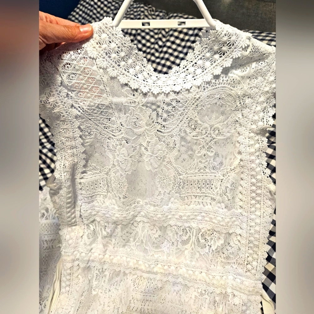 Tristan Delicate White Lace Blouse